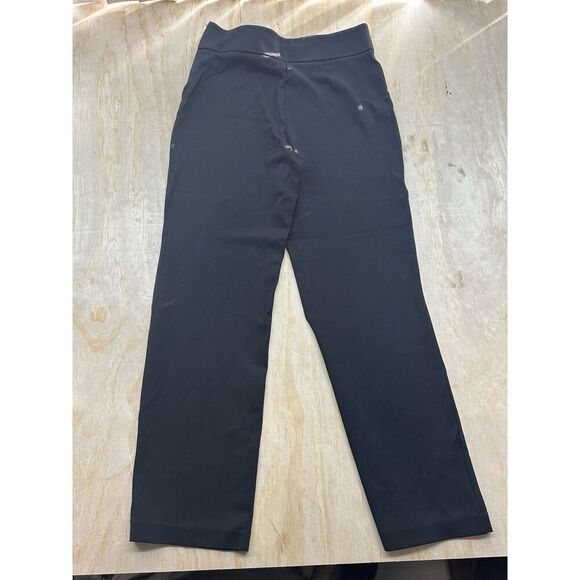 Elie Tahari Trouser Pants Black Side Zip Sz 10 Wide Leg Rayon Blend Classic - Picture 5 of 5